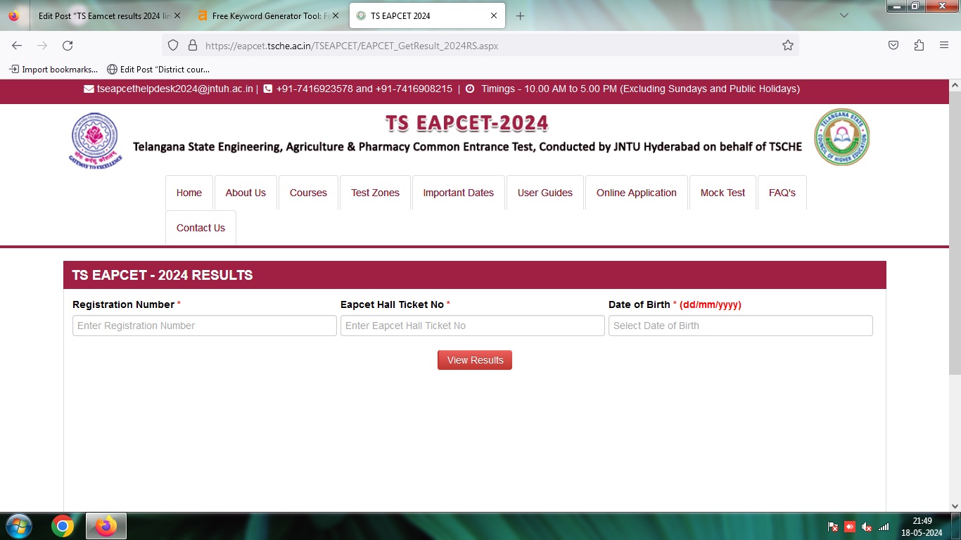 TS Eapcet results 2024 link Download Rank Card Now EAMCET