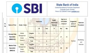 Read more about the article State Bank of India SBI  jobs SCO Trade Finance Officer and Other Various Post Online form  for 174 jobs