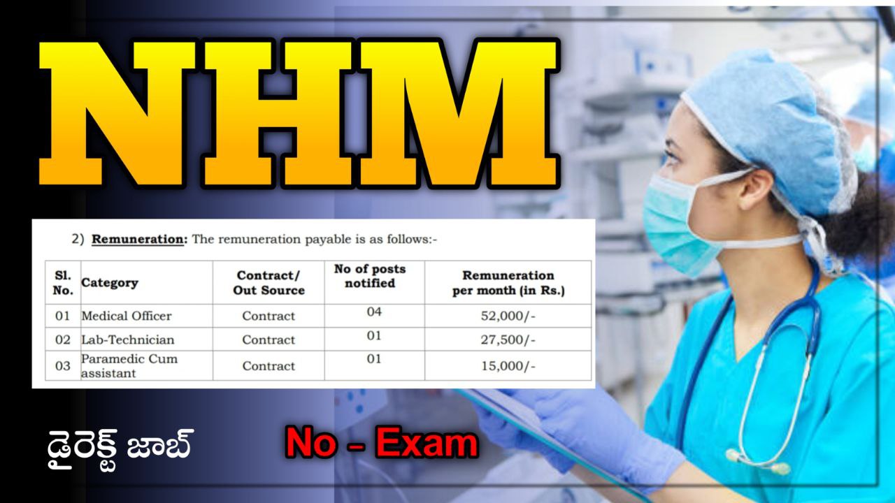 Read more about the article NHM Jobs 2024 : Medical,Lab Technician jobs Bhadradri Kothagudem District!