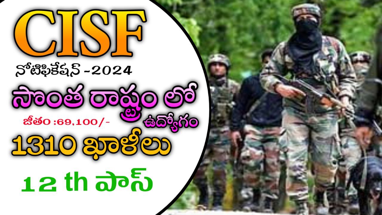 Read more about the article CISF Jobs 2024 : 1310 Vacancies  CENTRAL INDUSTRIAL SECURITY FORCE Apply now !